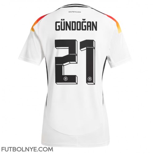 Camiseta Alemania Ilkay Gundogan #21 Primera Equipación para mujer Eurocopa 2024 manga corta